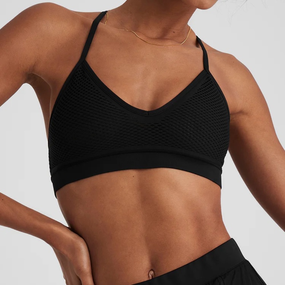 Alo Black Mesh Sports Bra